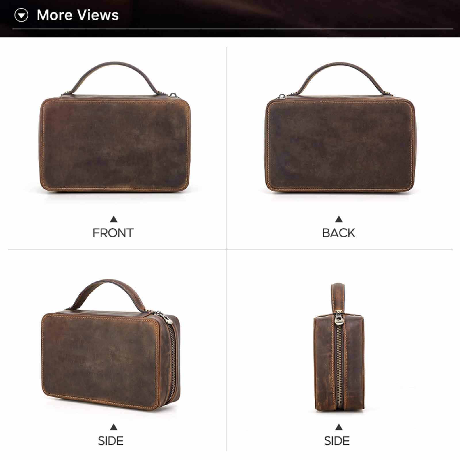 Astuccio per Tabacco, Borsa Portatile for Pipa da Tabacco, Multifunzionale, Viaggio, in Pelle, Ideale Come Regalo for Uomo