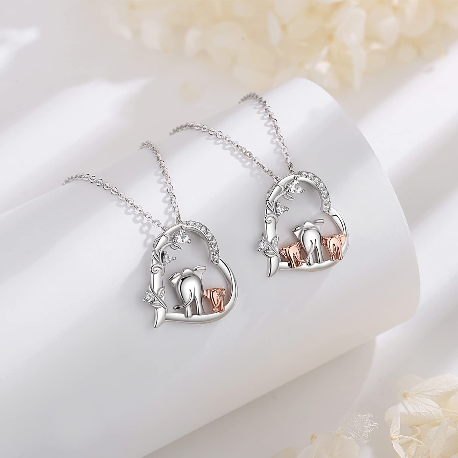 CELESTIA Collar Madre e Hija, Madre e Hijo Colgante Mama Plata Esterlina 925 Dia de la Madre Joyería Regalos para Mama Madres e Hijas Abuela