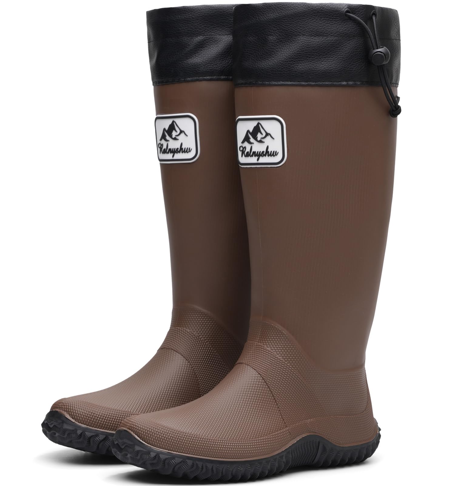 Lvptsh Gummistiefel Damen Herren Faltbar Hoch Regenstiefel Klapp Langschaft Wasserdichte Garten Stiefel Regenschuhe Gartenschuhe Wellington Boots
