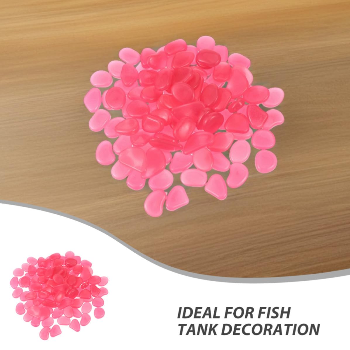 300pcs Glow in Dark Aquarium Stones for Fish Tank, Xmas