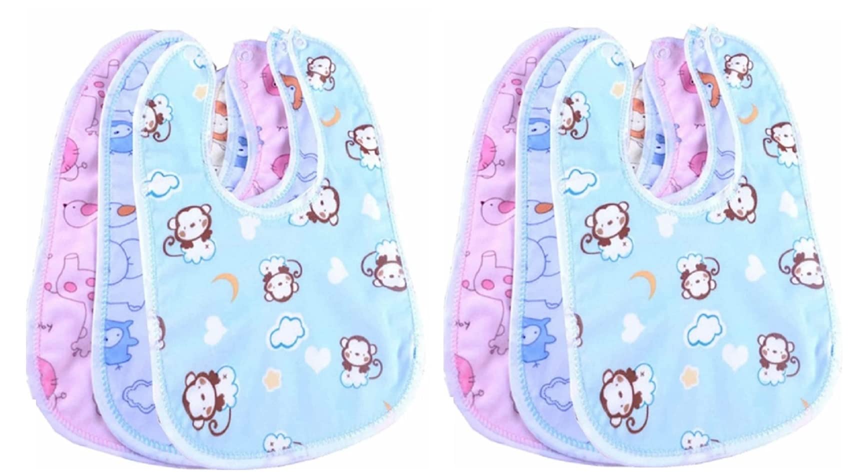 Ilsha® Baby Bibs,Feeding Infants and Toddlers| 0-2 Years | Waterproof, Spill Resistant Bibs| Useful Baby Shower Gift| Pocket-Friendly | Infant Apron | Soft Infant Cotton-image-43