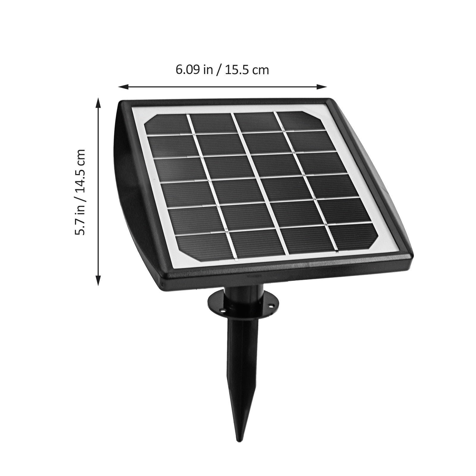 FRCOLOR Fontana Solare da Giardino Esterno Vasca in Abs Nero, Funzionamento Automatico, Design Creativo per Decorazione Paesaggistica e Giardino