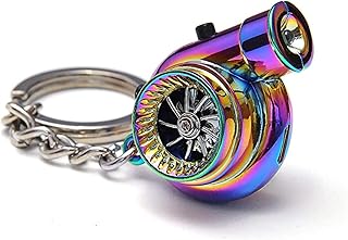 Boostnatics 充電式 電動 電子 ターボキーホルダー サウンド + LED 付き- ネオクローム バージョン 5 (V5)