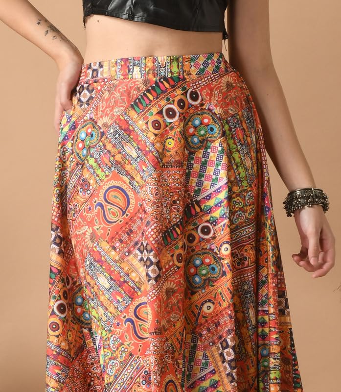 Image of VAGISHA Long Skirts for Women Traditional Ethnic Jaipuri Skirt|American Poly Spandex Casual Skirt for Girls|Summer Skirt|Huge Flare 39Inch Height (No Top Included)