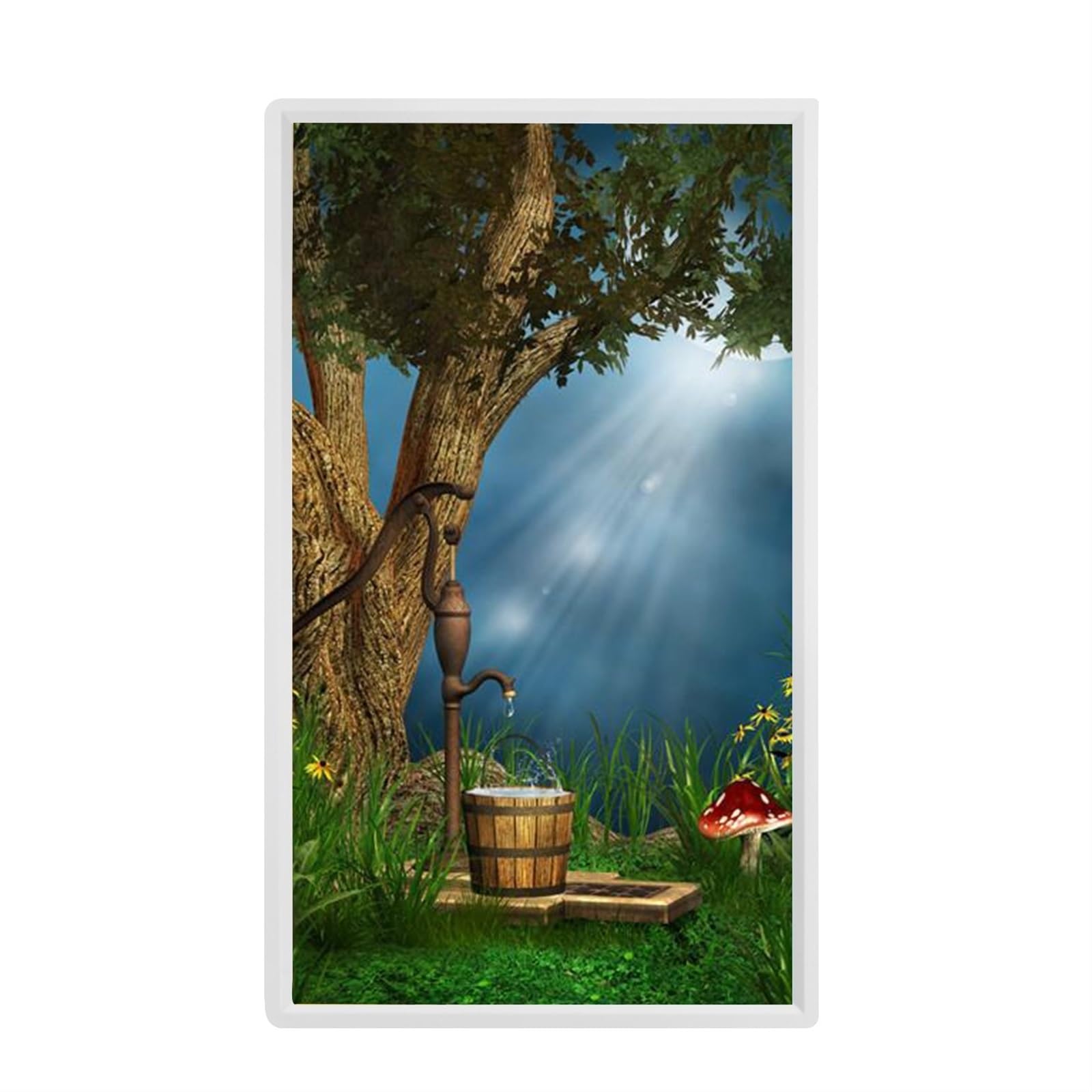Cadre photo numérique 81,3 cm, stockage de 32 Go, fente pour carte SD, installation facile avec détecteur de mouvement, parfait pour afficher des souvenirs