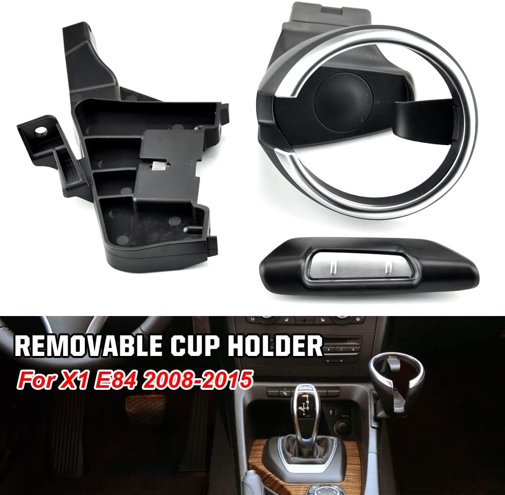 1 Set New Car Front Water Cup Holder Beverage Bottle Holder Compatible with B-MW X1 E84 2008-2015