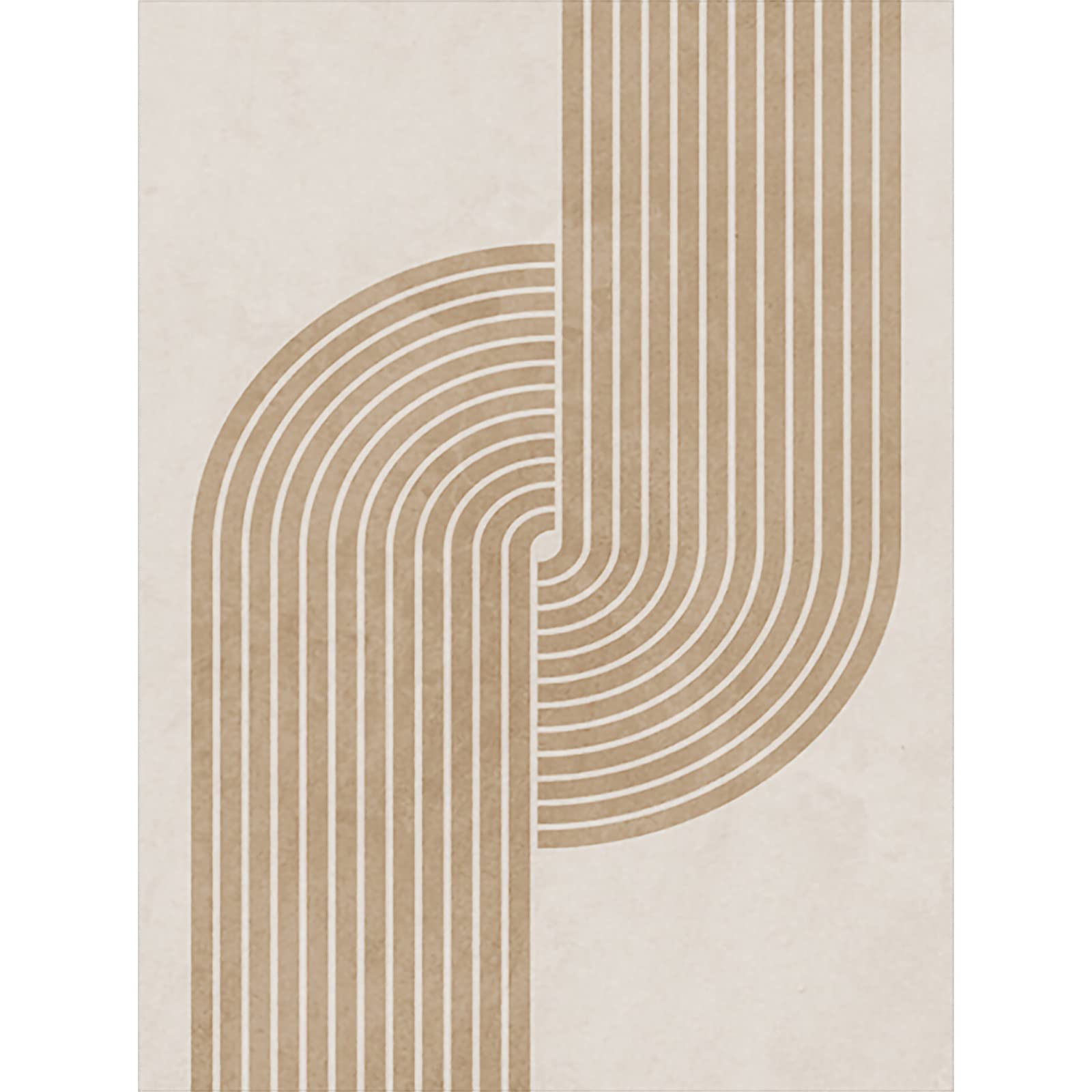 Set 3 Stampe Murali Astratte Boho Senza Cornice | Linee Geometriche Neutre | Tela Di Alta Qualità Con Inchiostro UV | Ideale Per Soggiorno E Camera