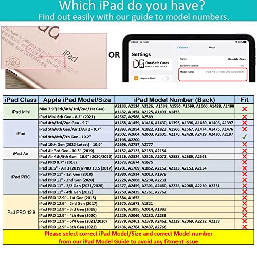 Image of DuraSafe Cases For iPad 9th 8th 7th Gen Case A2602 MK2L3HN /A A2604 MK2P3HN /A A2603 A2605 MK663HN /A MK2N3HN /A MK6A3HN /A MK693HN /A A2270 MYLC2HN /A MYL92HN /A A2428 A2429 A2430 A2197 MW762HN /A - Rose Gold