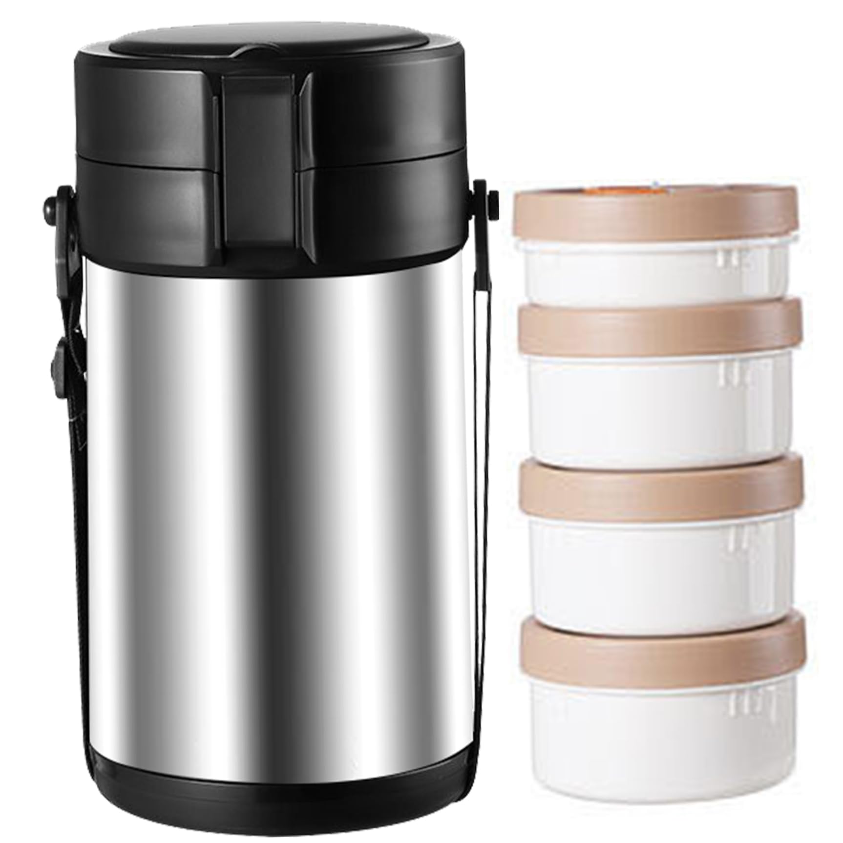 NIDONE Jar barattolo isolato alimento thermos per cibi caldi, scatola da pranzo termica 12L 3L, contenitore per il pranzo per alimenti caldi in acciaio inossidabile per bambini per bambini conservare