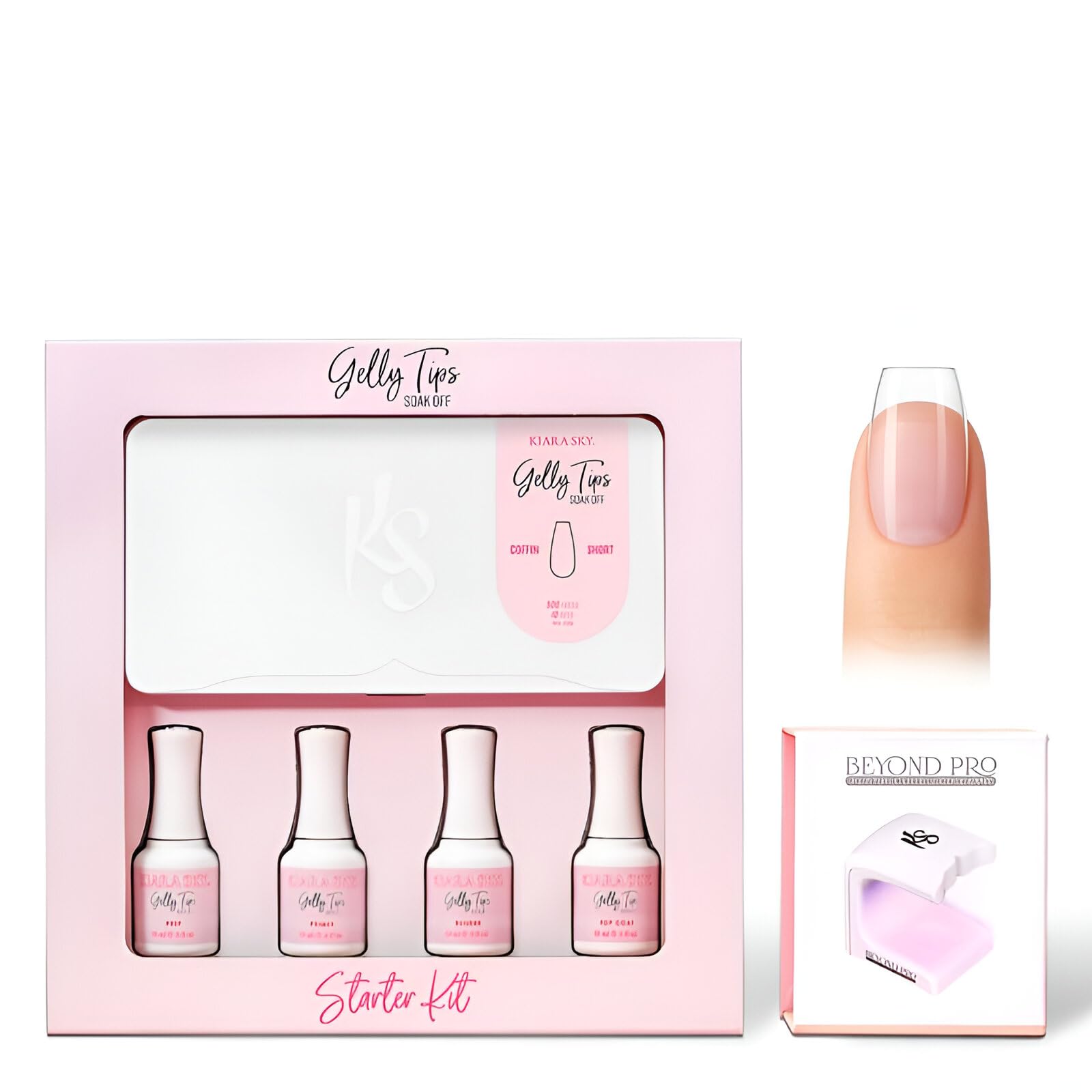 GELLY TIPS STARTER KIT - COFFIN SHORT