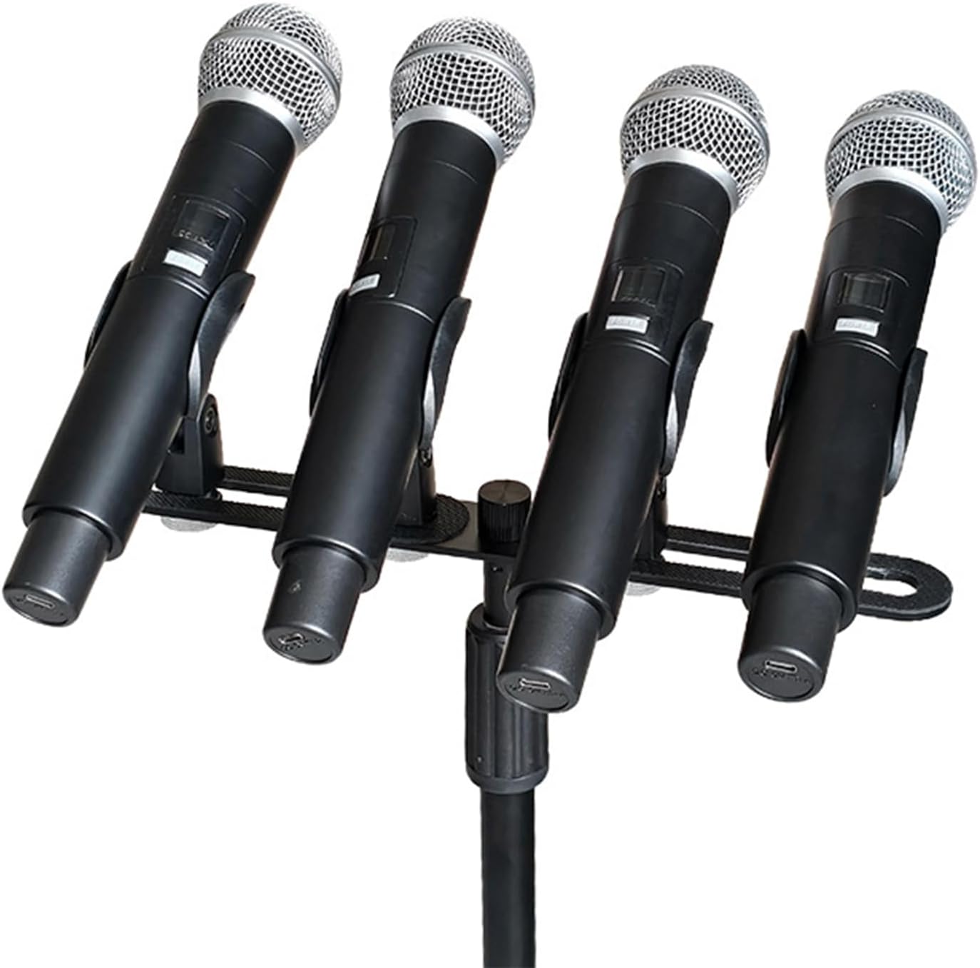 1-to-4 Mic Mount Bar with Standard 5/8-Inch Thread Suitable for Most Microphone Stands Boom Arms