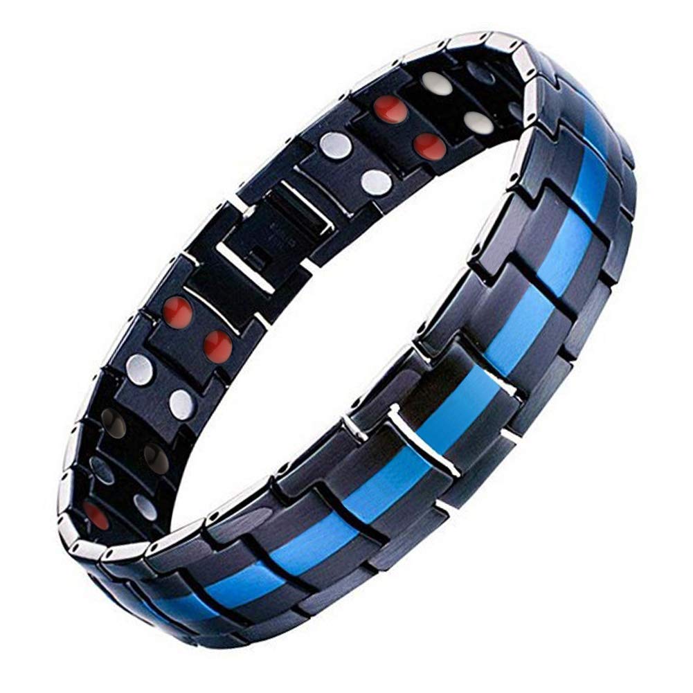 JFUME Magnetisches Armband für Männer Königsblauer und schwa