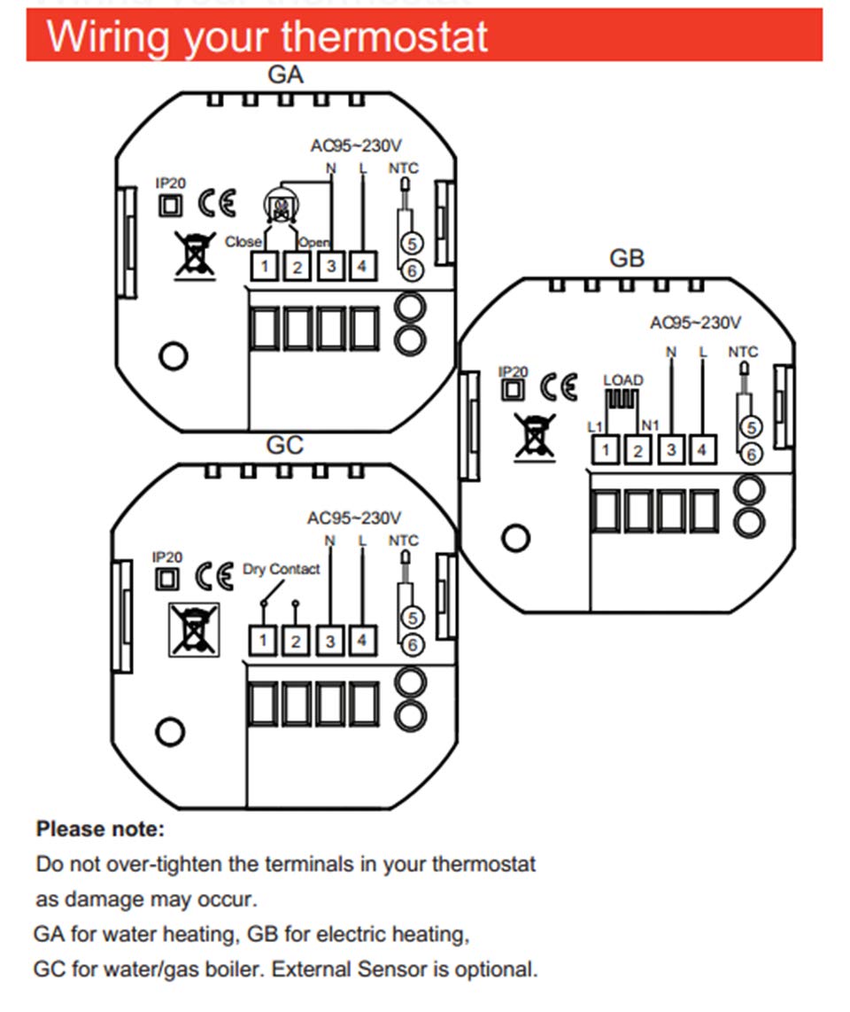 MOES Smart Home Termostat pokojowy do ogrzewania podłogowego 5 A, termostat, regulator temperatury WiFi, wymagany Wi-Fi 2,4 GHz i przewód neutralny, kompatybilny z aplikacją Smart Life/Tuya