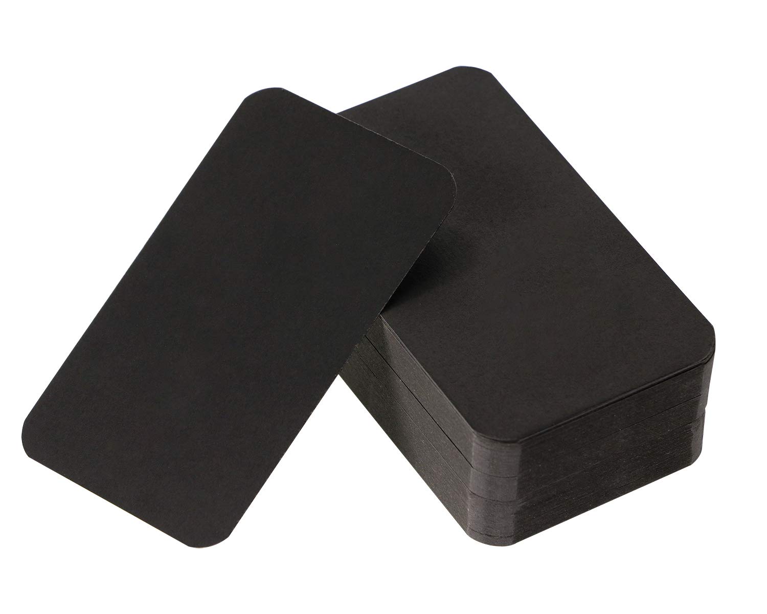 Tupalizy 100PCS Small Blank Paper Message Note Business Cards Double-Sided Mini Greeting Place Name Vocabulary Word Flash Cards Graffiti Scrapbookings DIY Gift Tags Label (Black)