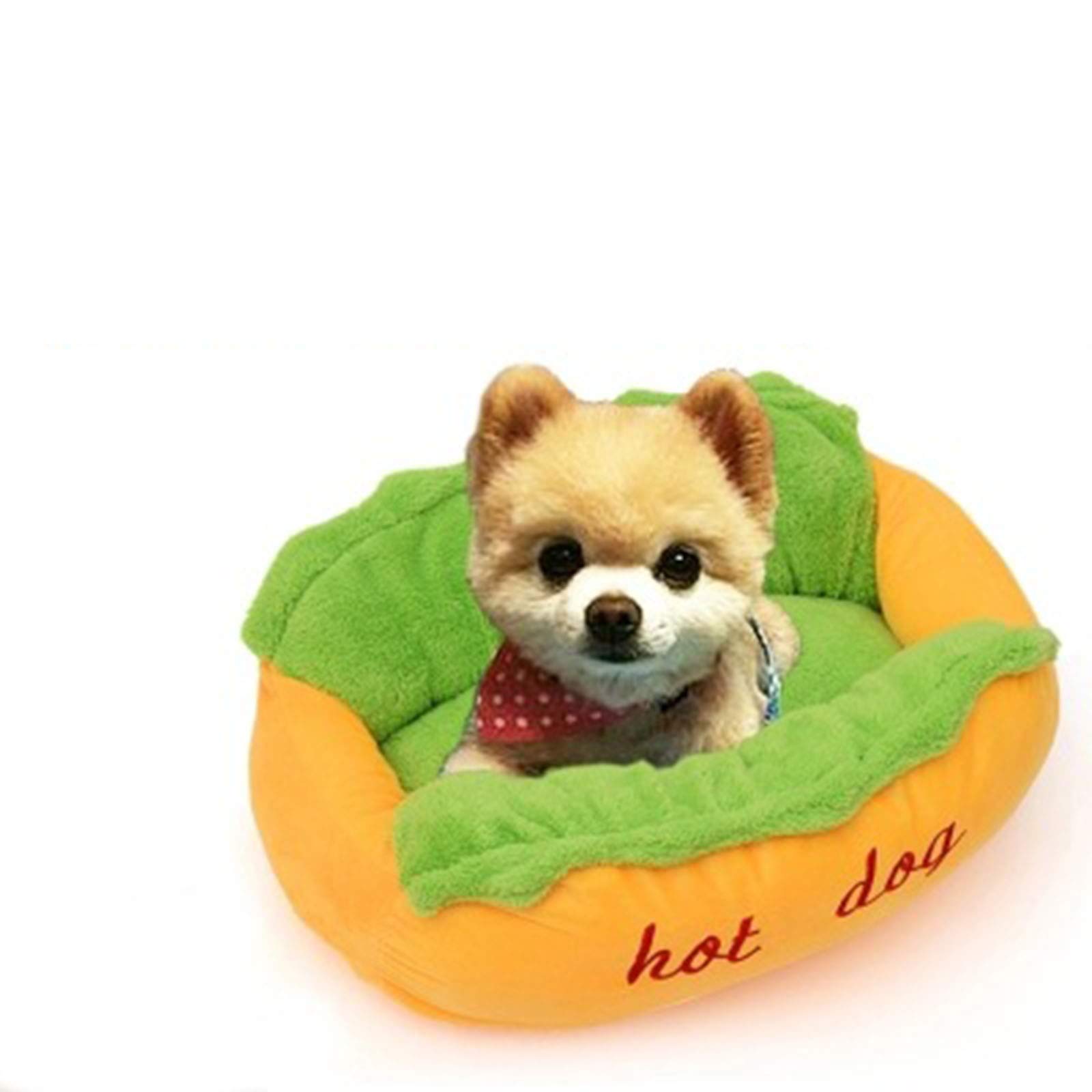 Amazon.com: RUIXFLR Shaggy Hot Dog Shaped Dog Bed Shiba Inu
