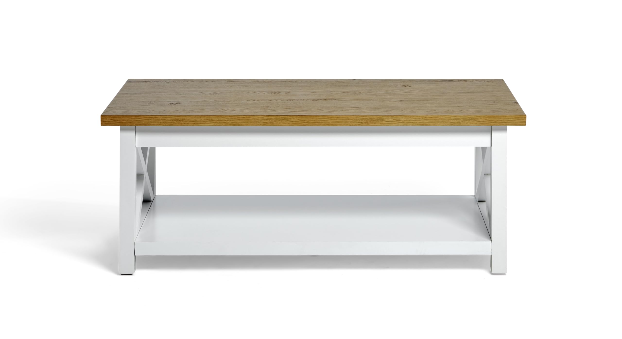 Table basse Jahnke Chalet meuble de salon rectangulaire style bois naturel