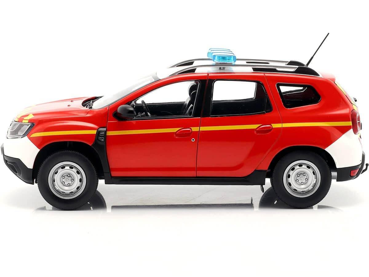 solido S1804605 1:18 2021 Dacia Duster MK2-SDIS Auto in miniatura da collezione, rosso/blu