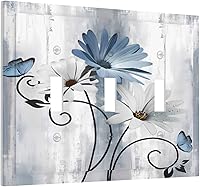 Vista 76 de Cubierta decorativa para interruptor de luz dúplex de 1 banda, placa frontal eléctrica, placa de receptáculo para baño, cocina, decoración del hogar