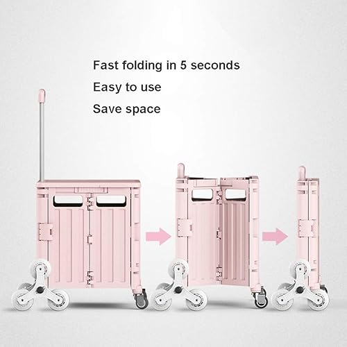 Miniatura 5 de Carro plegable con ruedas ASN 8 ruedas plegable carrito utilitario plegable portátil carrito de compras, caja plegable para subir escaleras