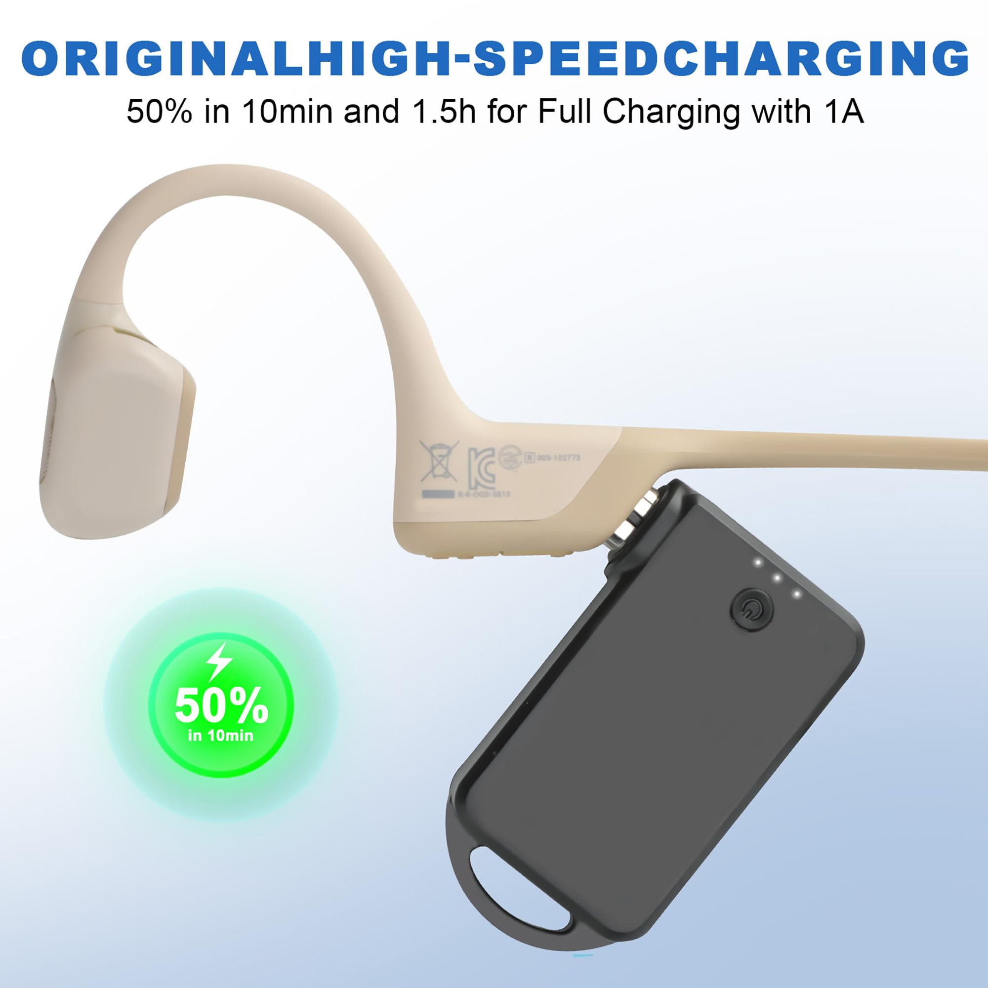 Amazon | 交換用磁気Shokz充電ケーブル 600mAh ワイヤレスポータブル