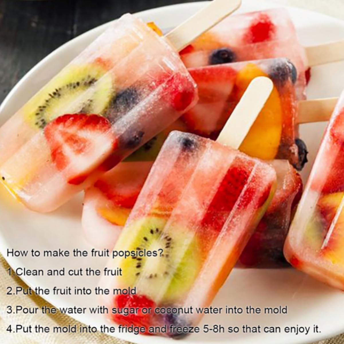 Stainless Steel Popsicle Molds Set - 6-Piece Ice Pop Maker with Sticks and Stand for Quick Freezing Homemade Ice Pops and Ice Cream Shapes