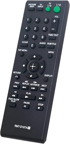Miniatura 3 de Allimity RMT-D187A Control remoto de repuesto compatible con reproductor de CD DVD Sony DVP-SR200P DVP-SR101P DVP-SR401HP DVP-SR500H DVP-SR500HP