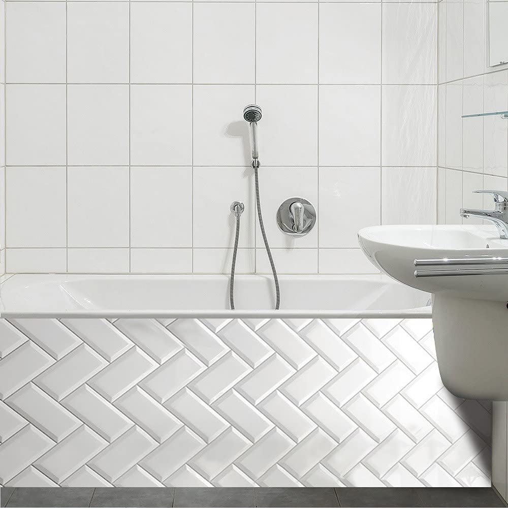 Hiseng 24/48 Pièces Rectangle Adhésive Décorative à Carreaux Pour Salle De Bains Et Cuisine Stickers Carrelage Motif Marbre Mosaique Impermeables Adhesive Decoration Rouge Mosaique 24pieces