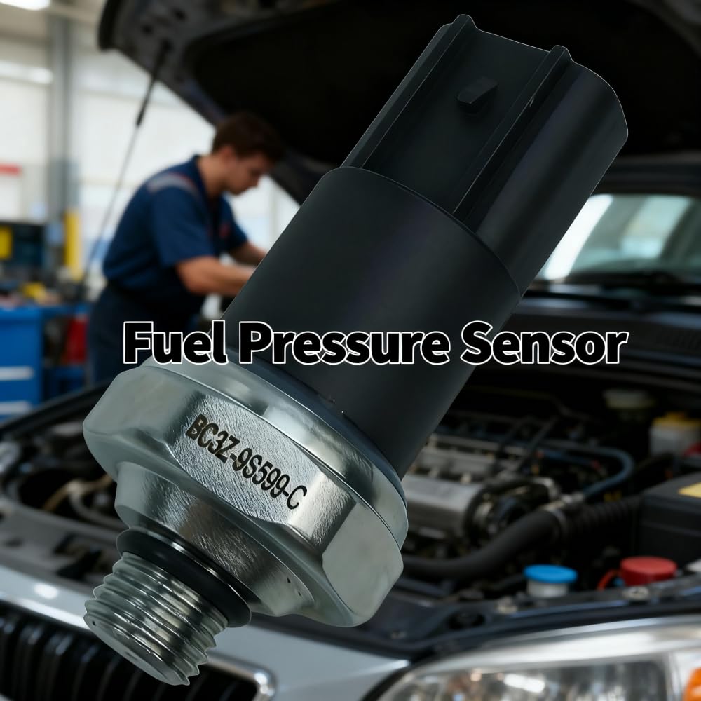 BC3Z-9S599-C Fuel Pressure Sensor,Replaces BC3Z-9S599B BC3Q-9S599-BA,Compatible with 11-16 Ford F250 F350 F450 F550 Super Duty 6.7L Diesel