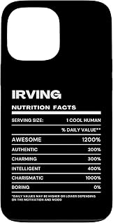 Irving Nutrition Facts Name Funny Case for iPhone 13 Pro Max