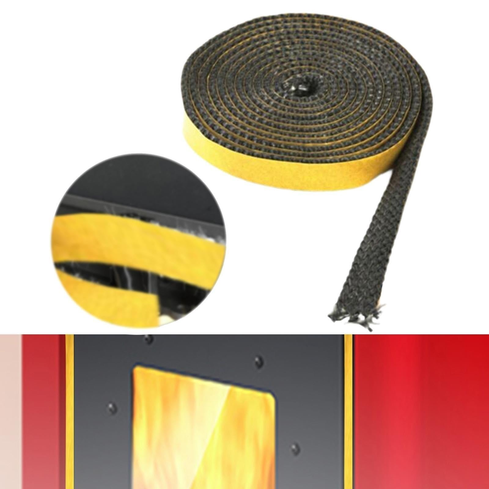 Guarnizione Stufa a Legna Sostituisce la guarnizione for stufe a legna | Pratico cordone multifunzione autoincollante for la porta del forno del camino(3x25mmx2.5m)