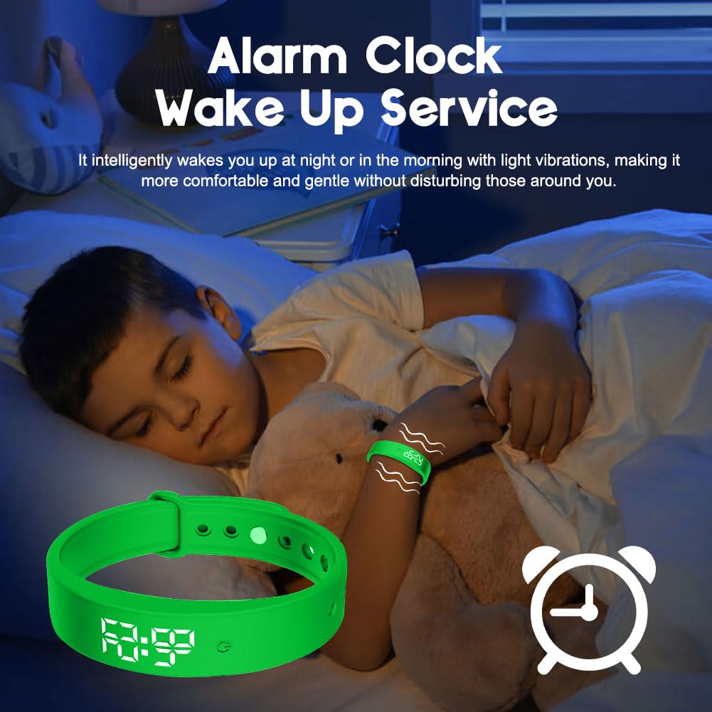 Vibration Alarm Bracelet, Vibration Alarm Reminder Watch, Silent Vibration Alarm Clock Bracelet, Potty Training Watch - Image 4