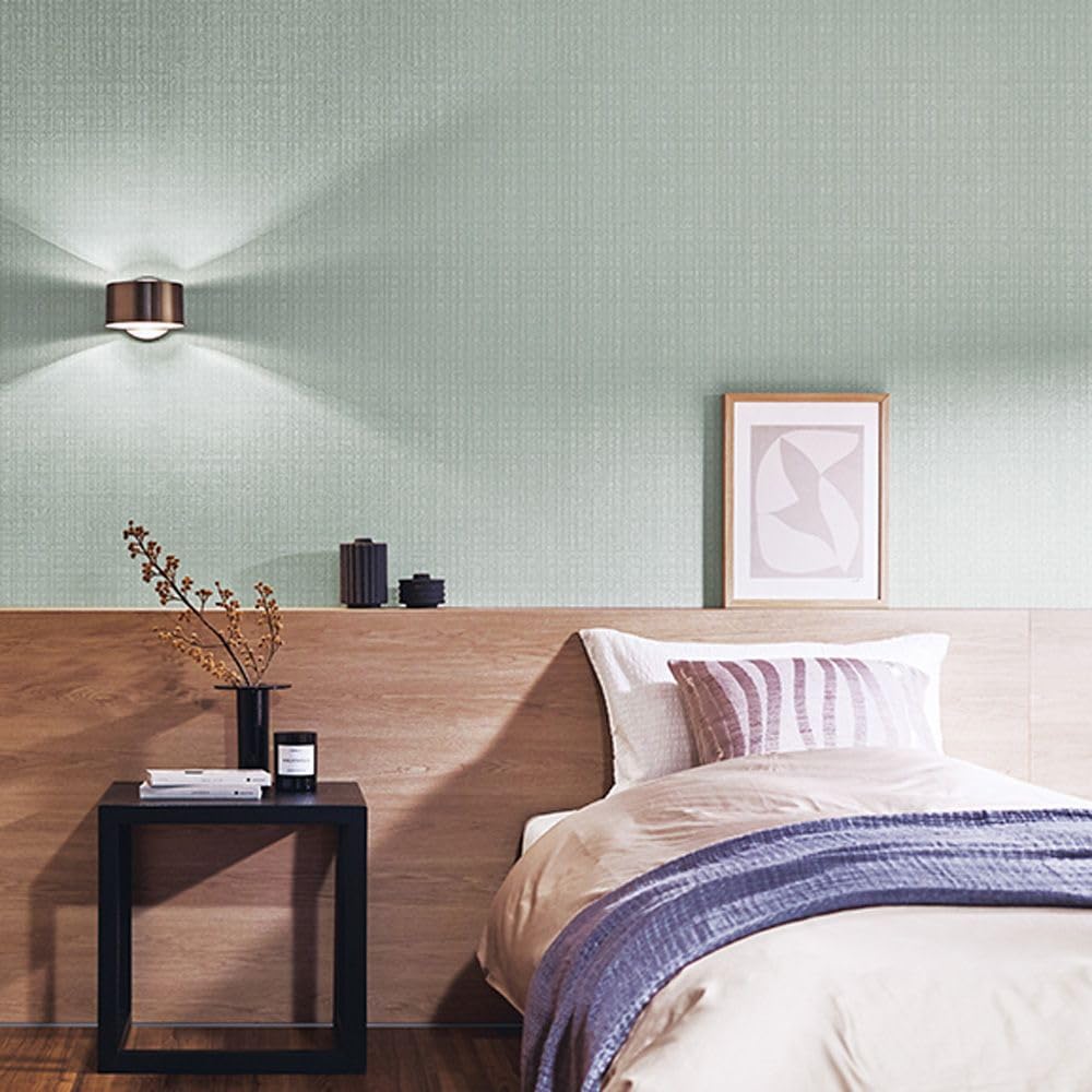 【絹様】専用 Amazon | 壁紙屋本舗 壁紙 のりなし クロス 織物調 ターコイズブルー
