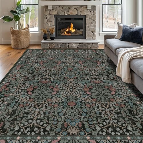 Shinefly 8x10 Floral Vintage Area Rug