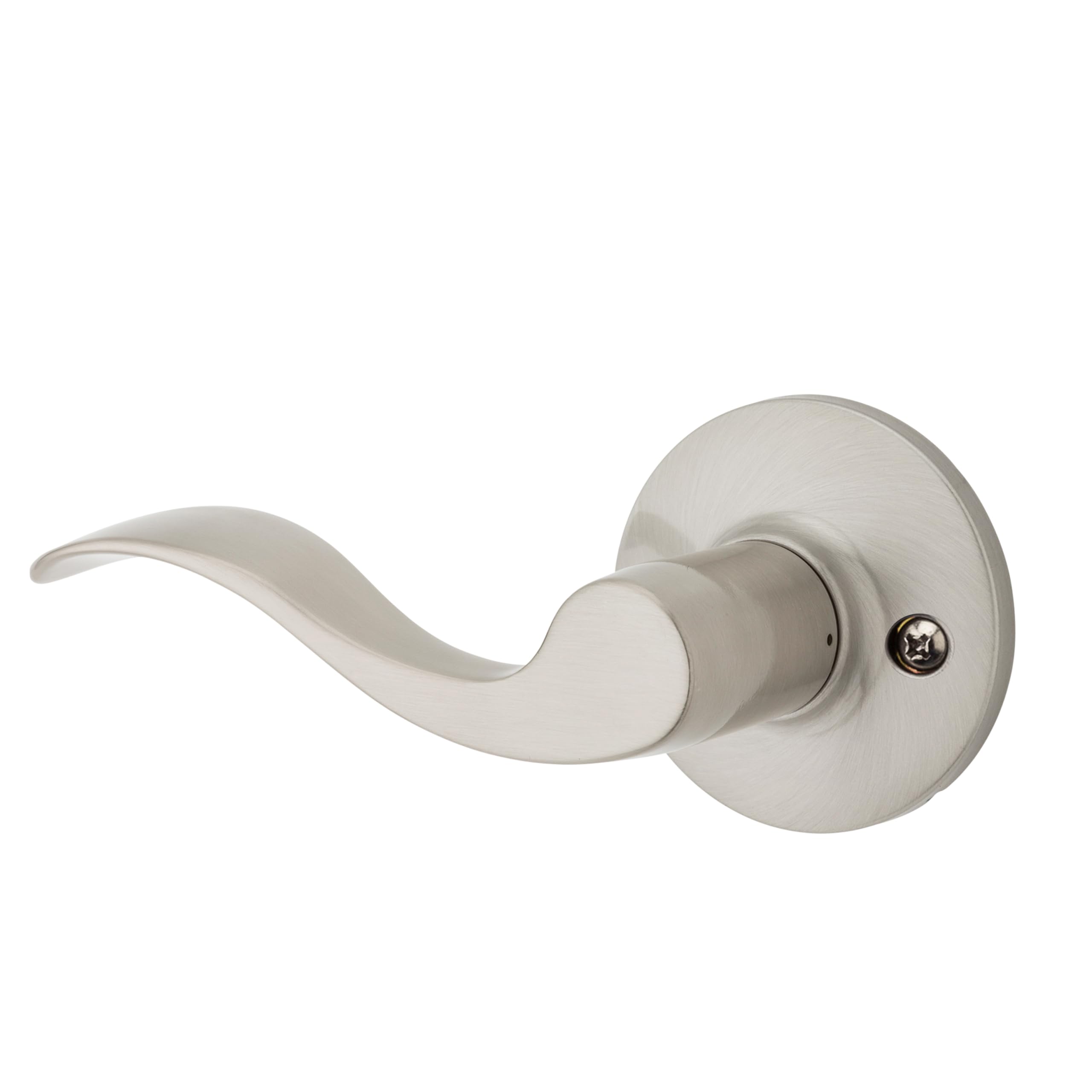 Safe Lock By Kwikset Satin Nickel Safe Lock - Layton Left Hand Lever, Single Side Dummy For Closet, Finish