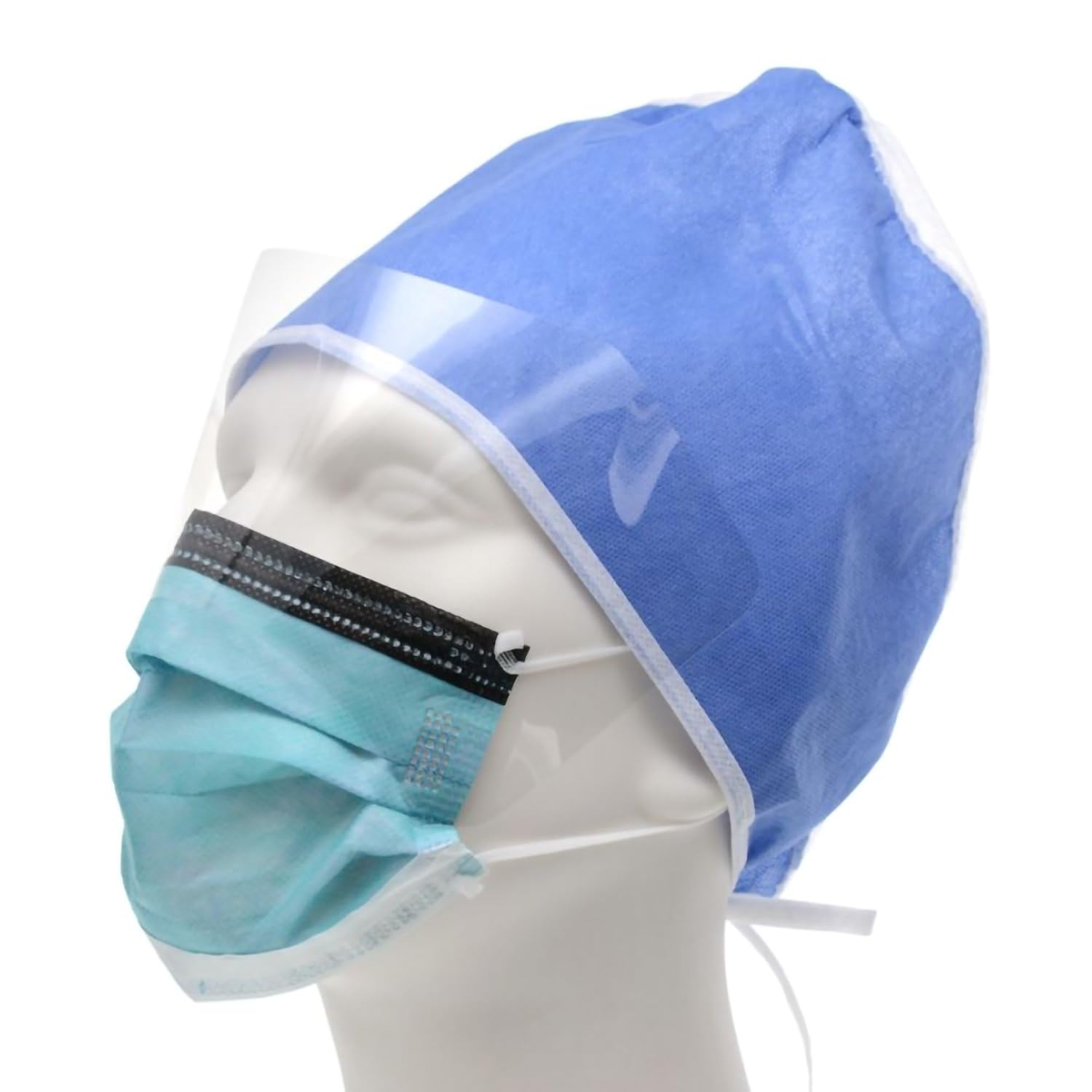 Cardinal Health AT74631 Secure-Gard Multi-Color Fluid Resistant Facial Protection Procedure Mask with Fog-Free Foam and Eyeshield (Pack of 100)