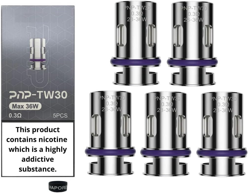 Replacement Coils for voopoo pnp tw30 0.3 ohm coils 28-36 w 5Pcs Vaporly UK PNP-TW30