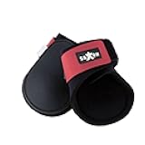 Saxon Contoured Fetlock Boots, Black/Pink, Full