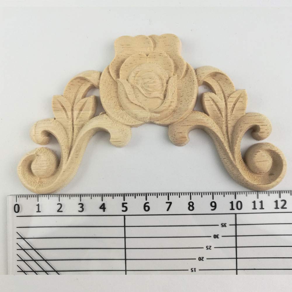Amazon.co.jp: 木製花のアップリケ 家具装飾の10 個ヴィンテージ木材