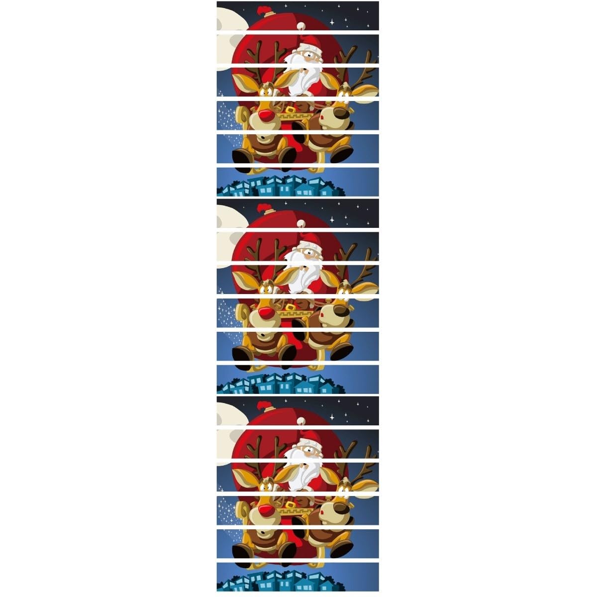 Angoily 3 Pièces Autocollants De Voiture De Cerf De Noël Autocollants D'escalier Auto-adhésifs Escalier Stickers Décalque Noël