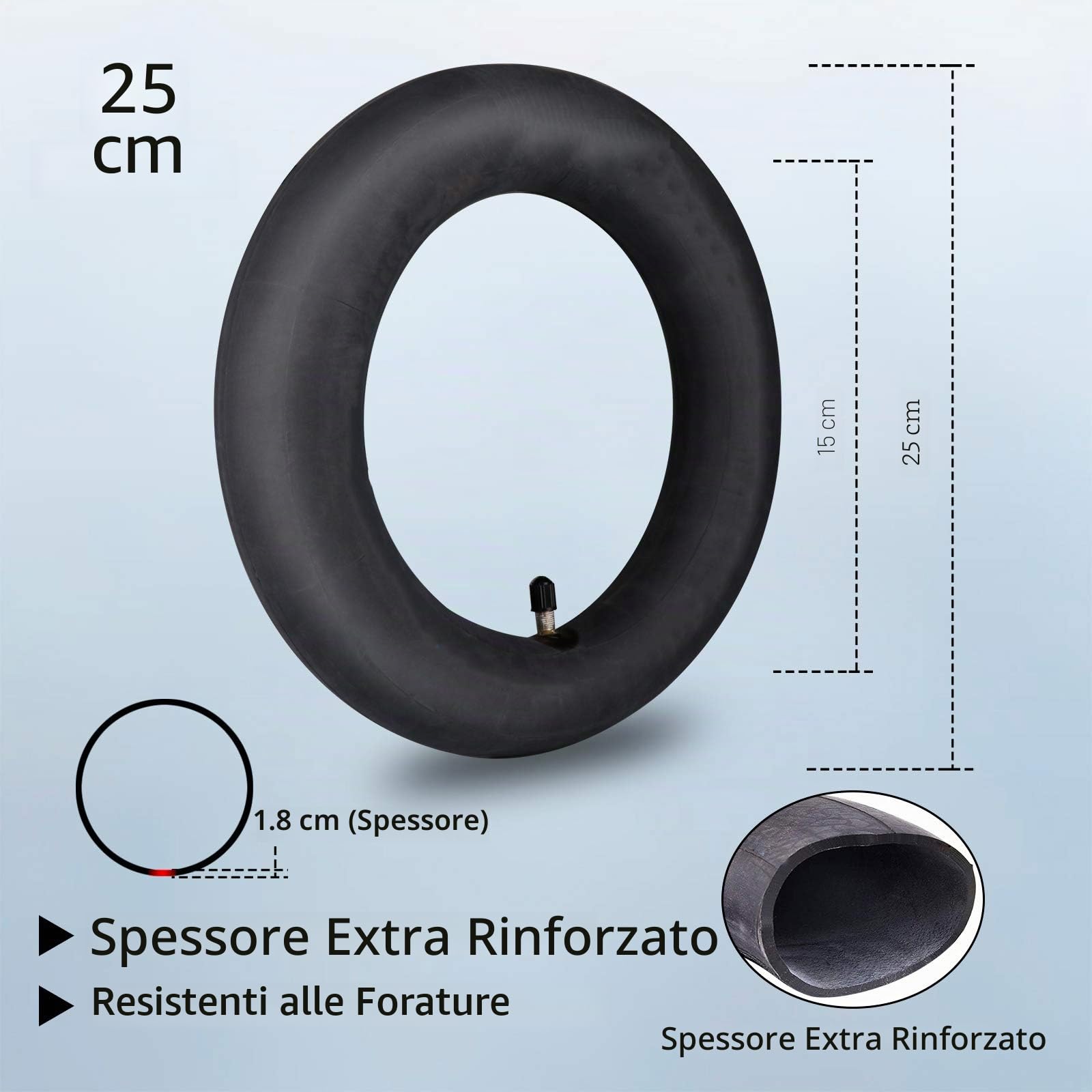 ANSENI® 2 Camere d'aria e 2 Ruote da WANDA10 Pollici per Scooter Monopattino Elettrico Vivobike S2 Max,Gomme Di Ricambi per Monopattino Elettrico