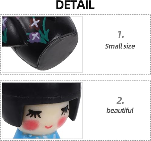 Miniatura 6 de Didiseaon Miniaturas japonesas Kimono Muñecas japonesas Adorno miniatura Mini Kimono Muñeca Decoración Decoración de Escritorio para el Hogar