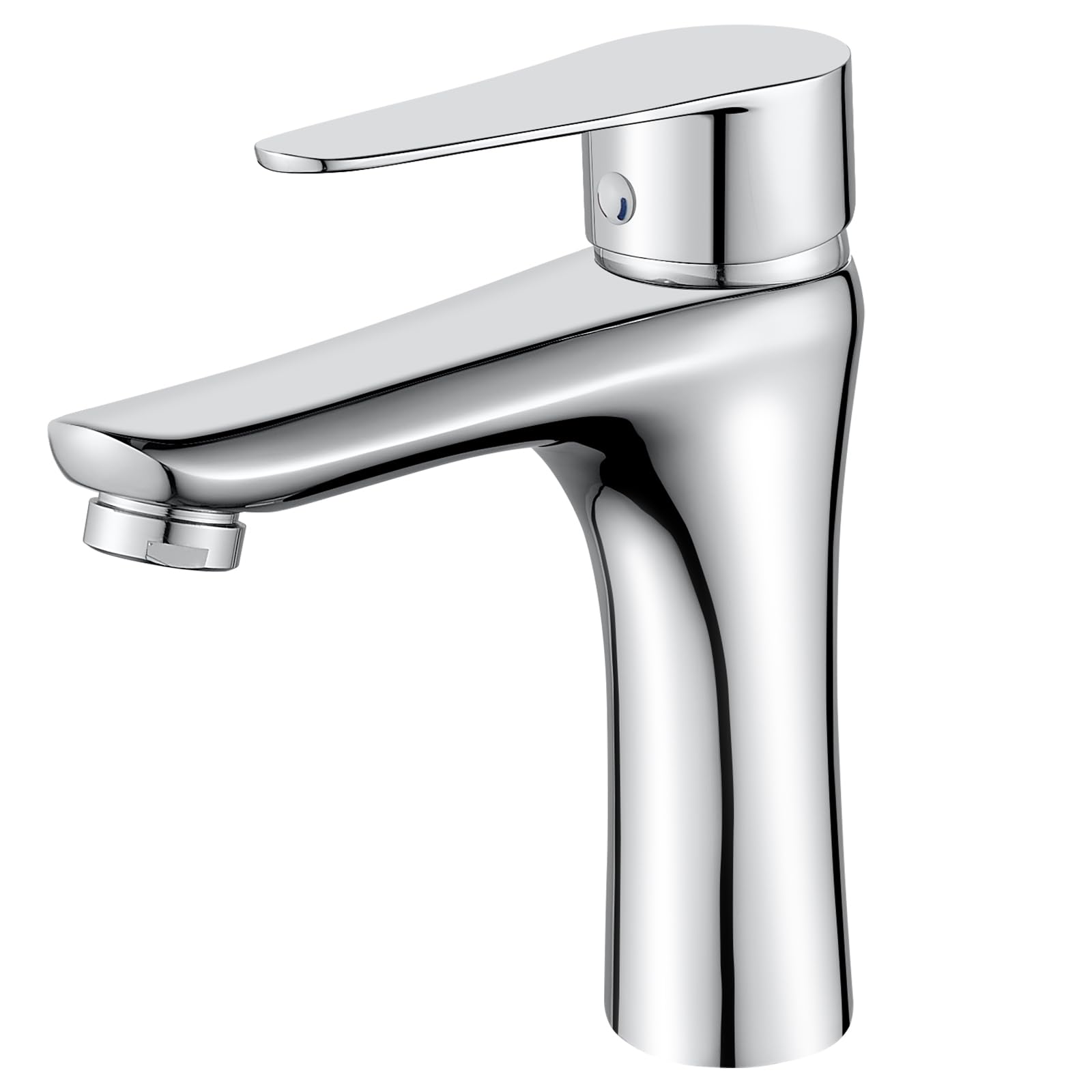 Chrome Basin Mixer Taps Single Handle Bathroom Sink Tap