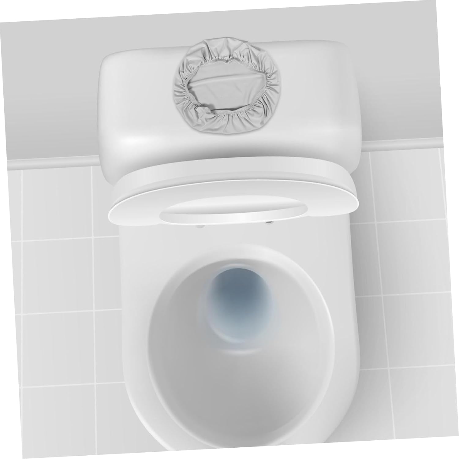 4pcs Toilet Tank Cover Set White Light Grey Black Elastic Bottom Soft Lid Covers for Bathroom Decor Replacement for Lid Tank