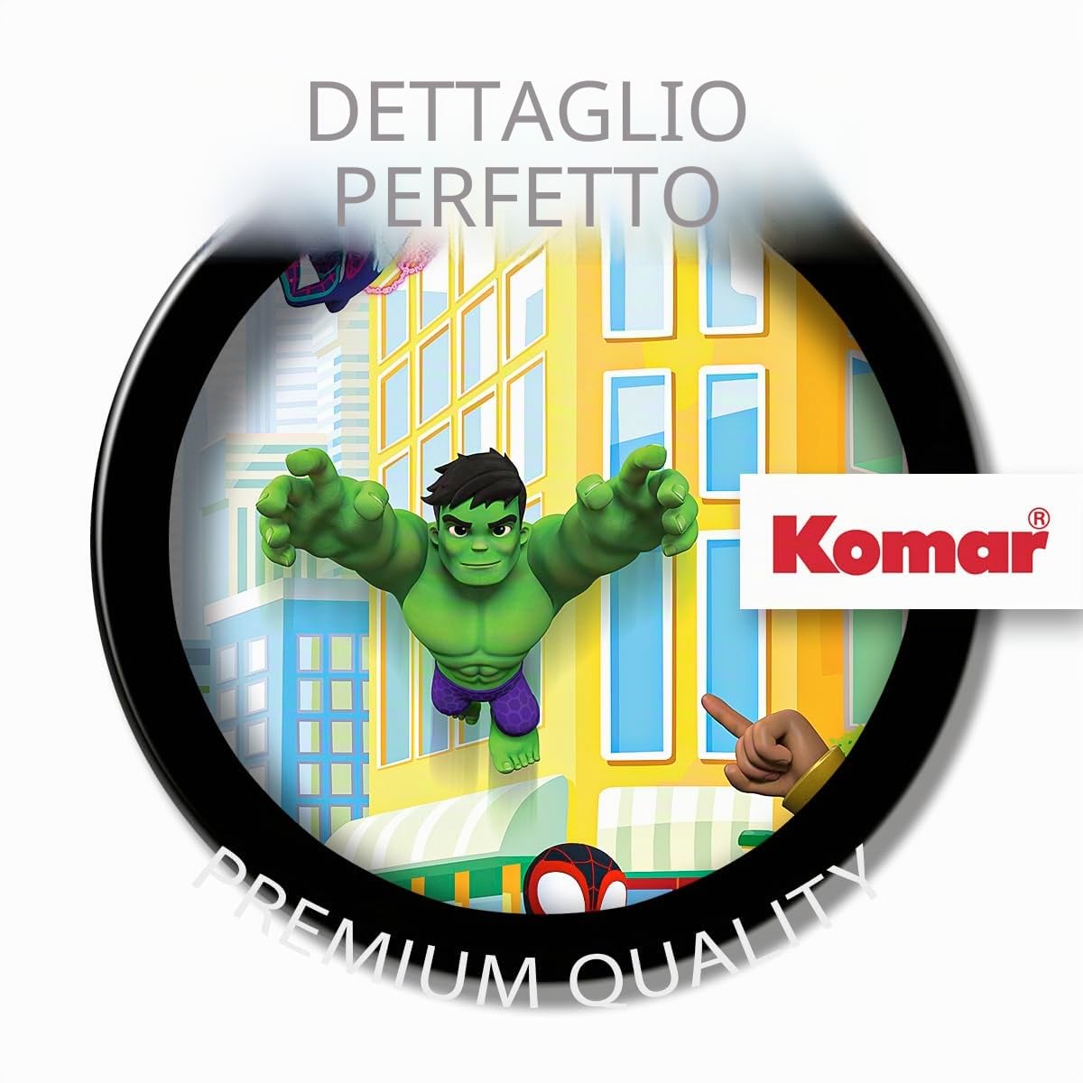 Komar Digitaldruck Vlies Fototapete - Spidey Sightseeing Tour with Friends - Größe 400 x 250 cm