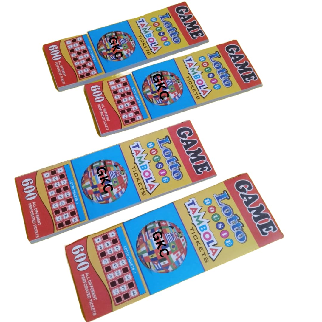 GKC Tambola Bingo 2400 Tickets (Set of 4 Book) Each Contain 600 Tickets so Total 2400 Tickets.Best for Kids and Adult. (B0CJPHHV6G) Amazon Price History, Amazon Price Tracker