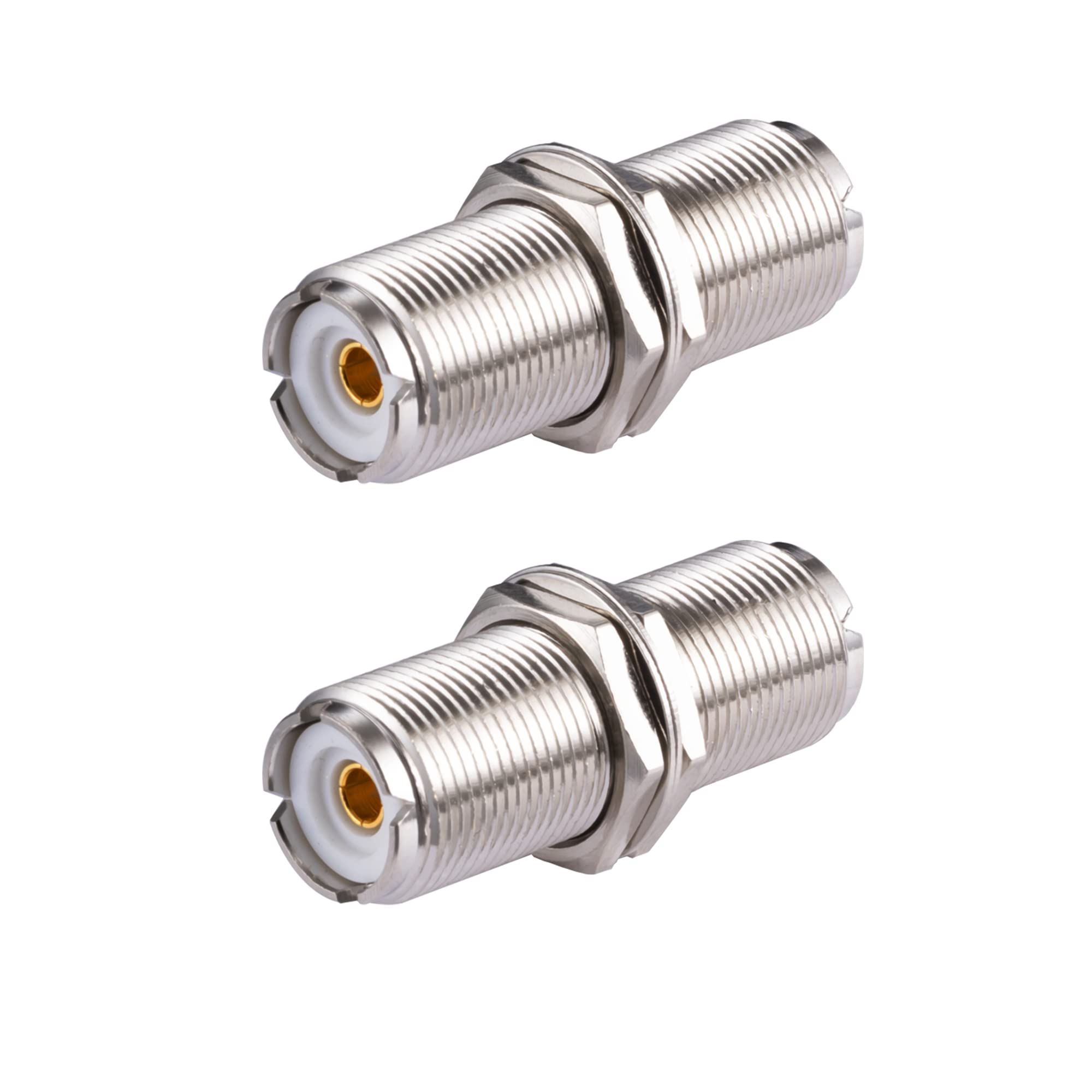 SO239 conector UHF hembra a UHF hembra con montaje de mamparo para adaptador PL259 coaxial 5