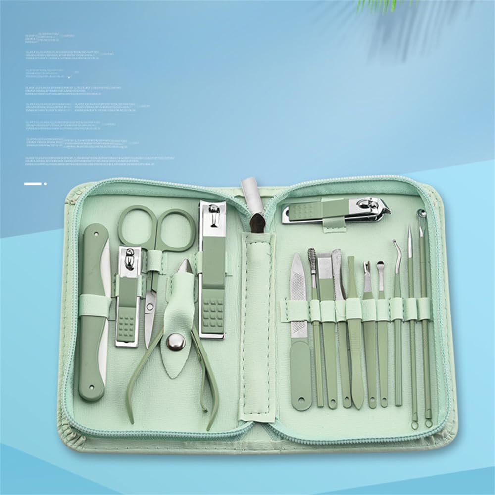 Nagelknipser Set, Edelstahl Maniküre und Pediküre Werkzeug Kit mit Cutters, Schere und Ohrlöffel für den Haushalt