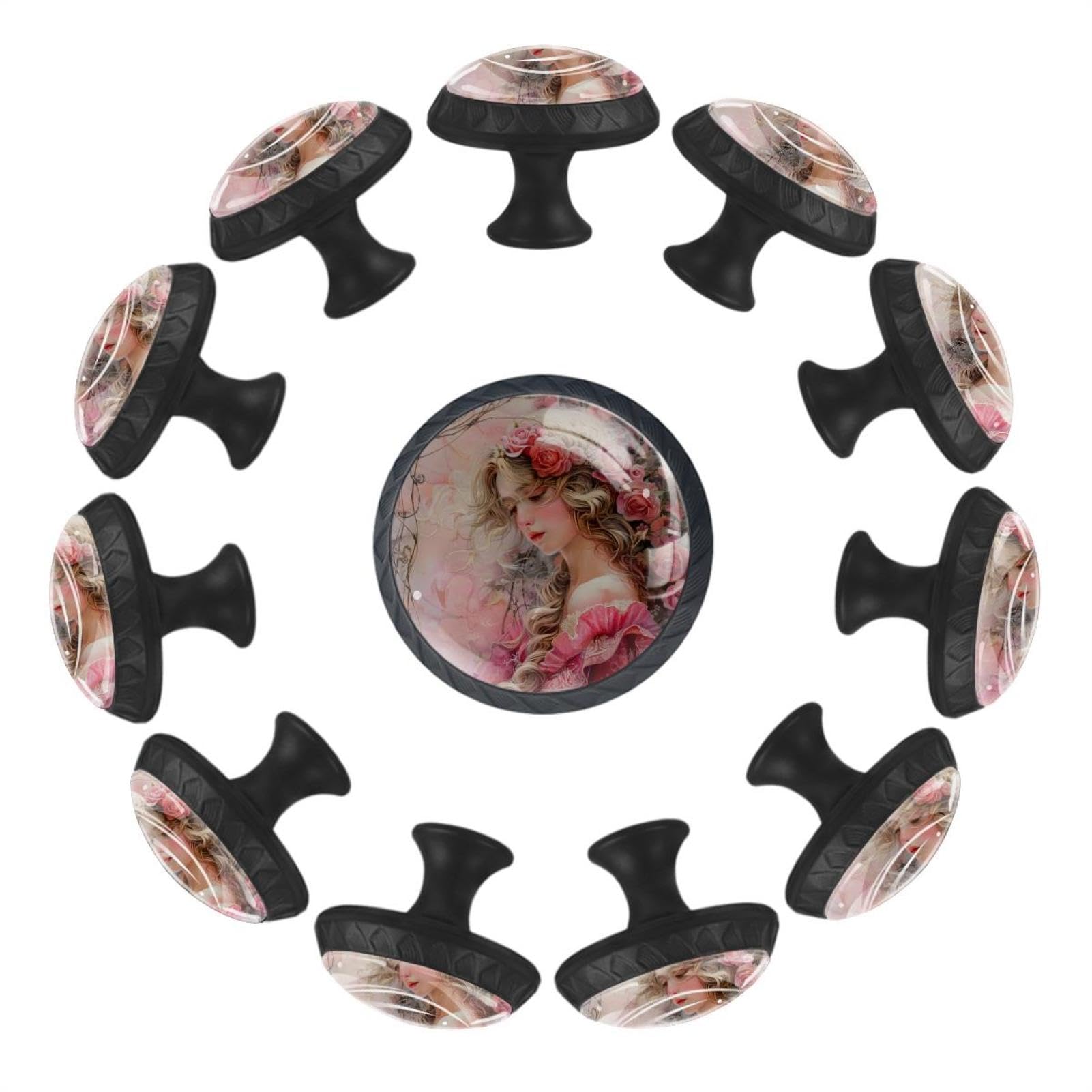 Poignées de meuble en cristal pour chambre d'enfant et buffet de cuisine romantique lot de 12