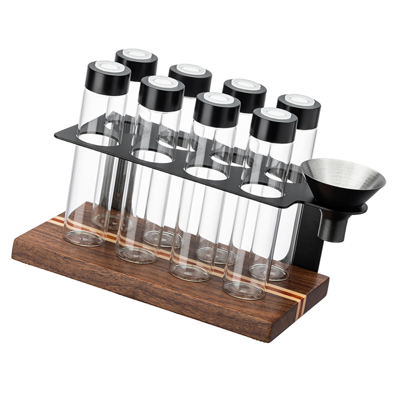 Buxuaaaa Display Tubes Glass Tubes Holder Single Dose Bean Container Coffee Tube Rack Coffee Holder for Storaging Accessories