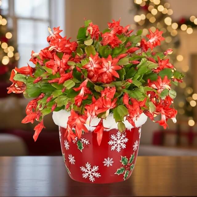 Christmas Cactus Plant, Thanksgiving Cactus in 4” Pot, Colorful Holiday ...